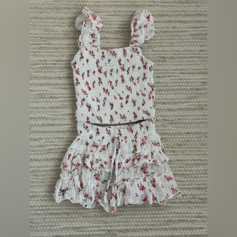 Flowers by Zoe Girls Floral Set - Top & Skirt - Size 6 Years